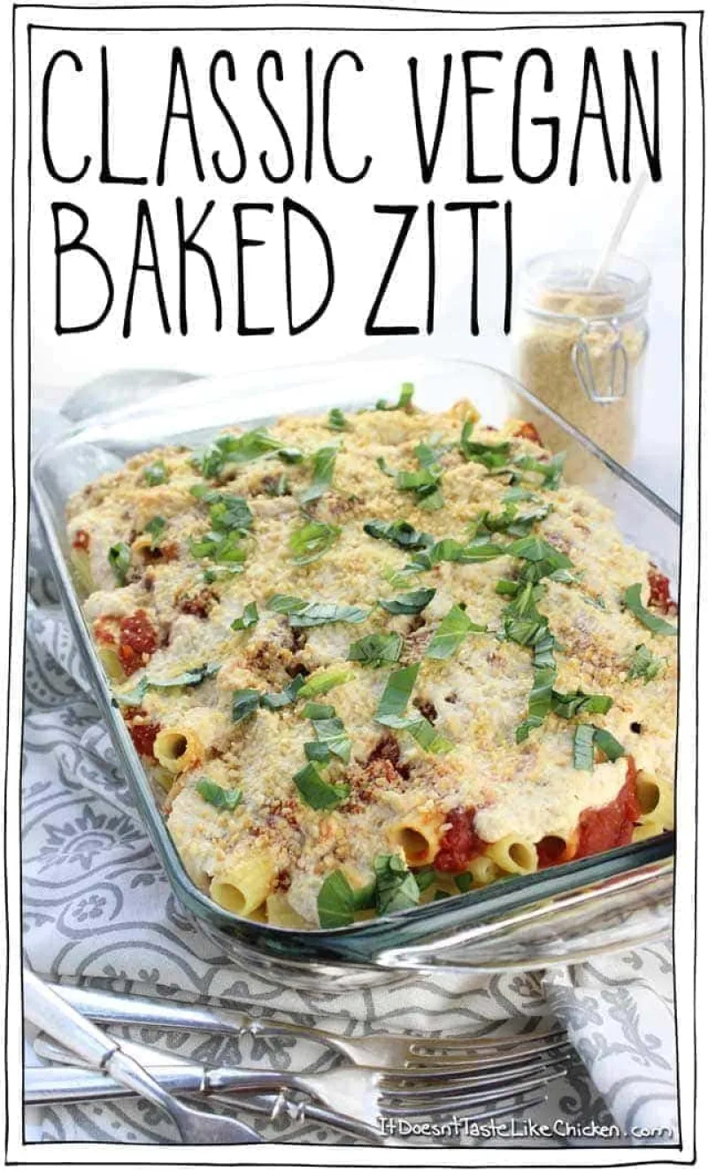 Classic Vegan Baked Ziti