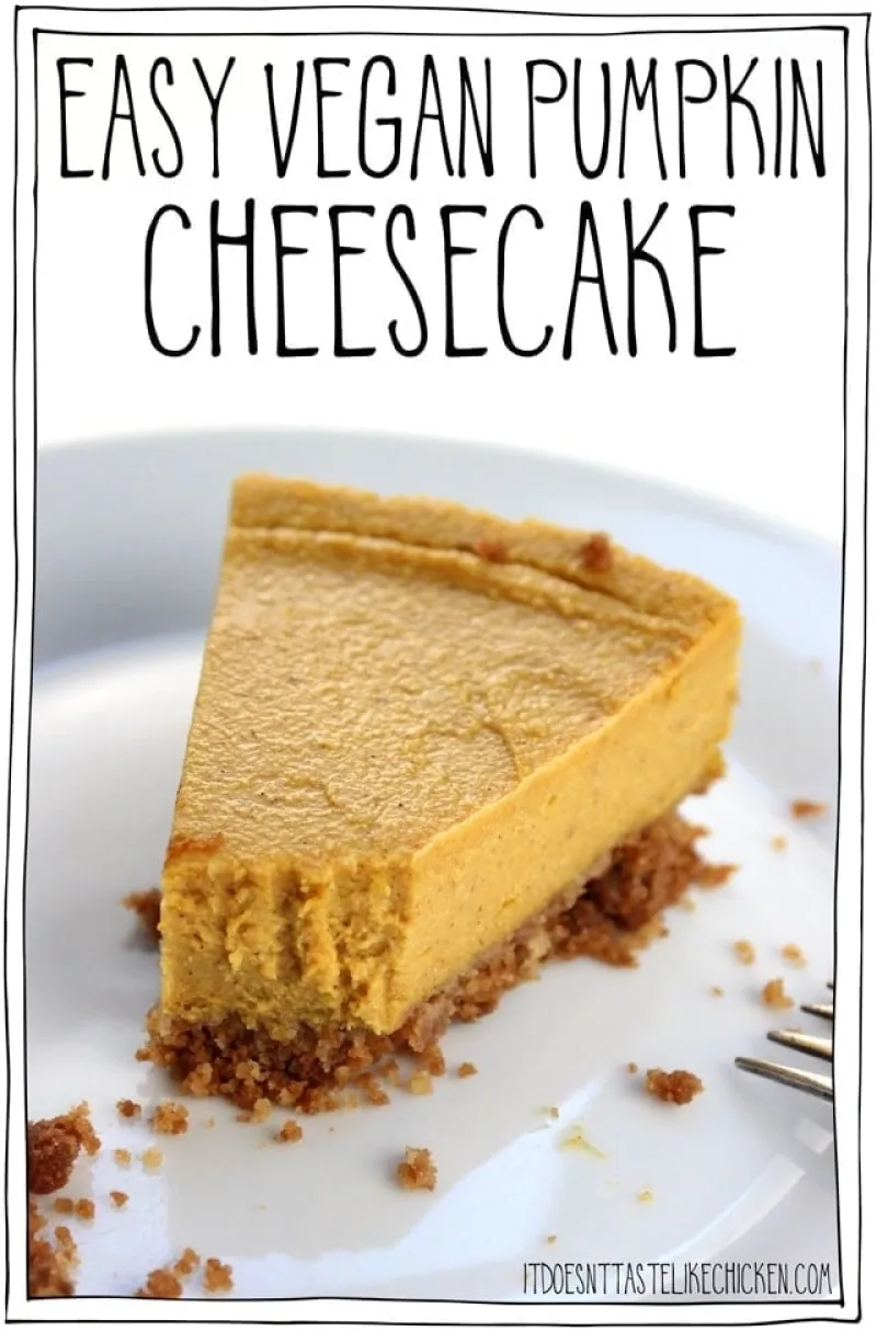 Easy Vegan Pumpkin Cheesecake