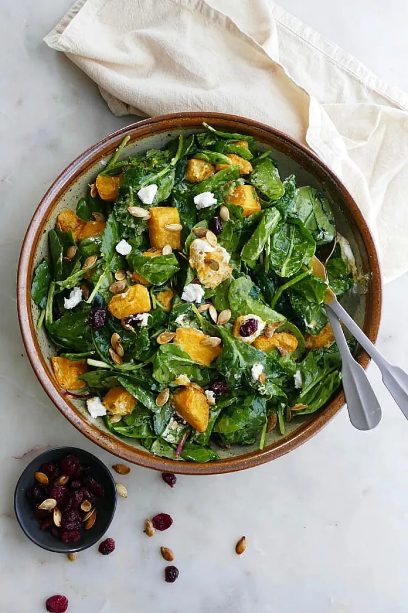 Roasted Pumpkin Salad with Apple Cider Dressing