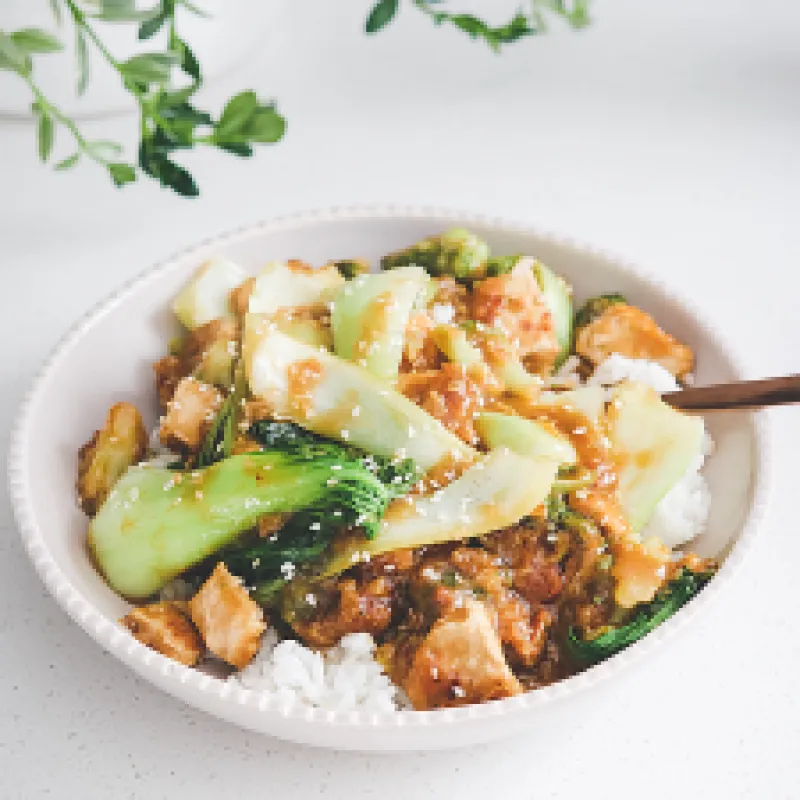 Orange Ginger Chick'un Stir Fry