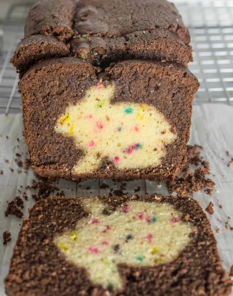 Chocolate Funfetti Hidden Bunny Cake