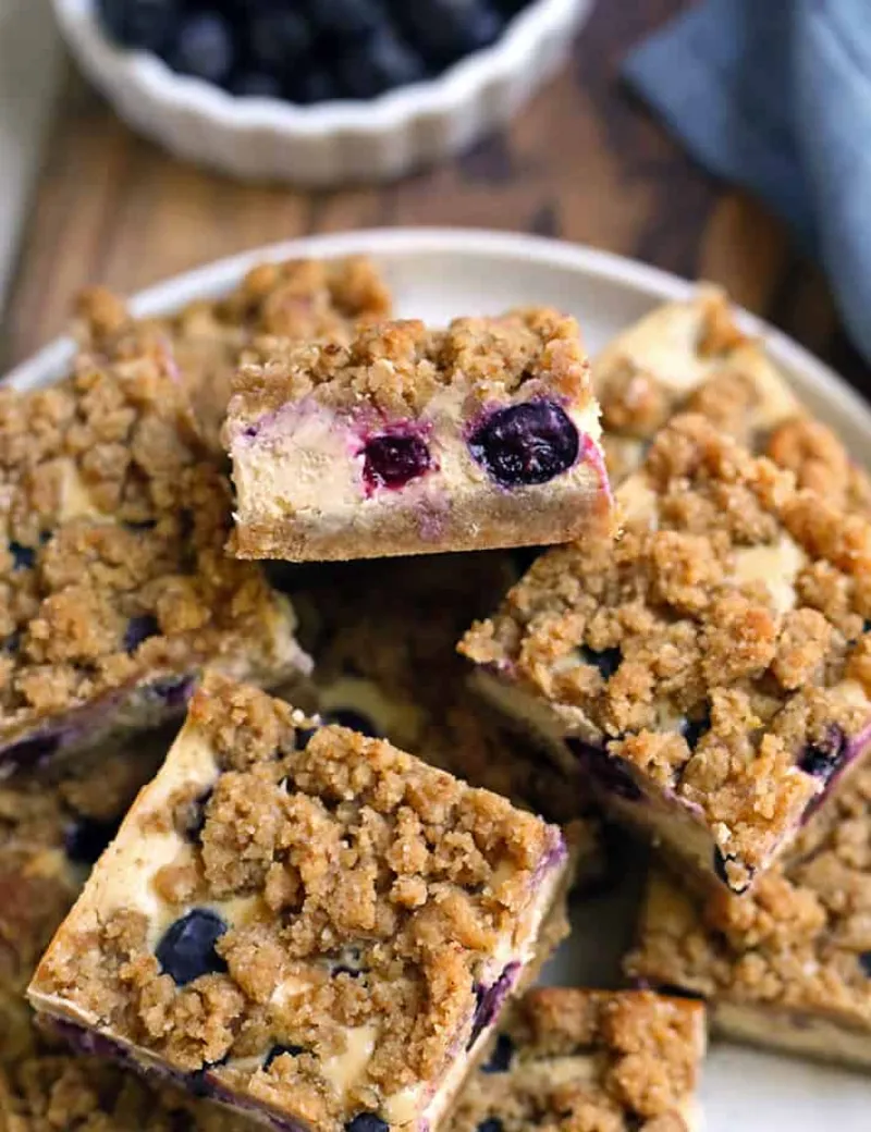 Gluten Free Blueberry Cheesecake Bars