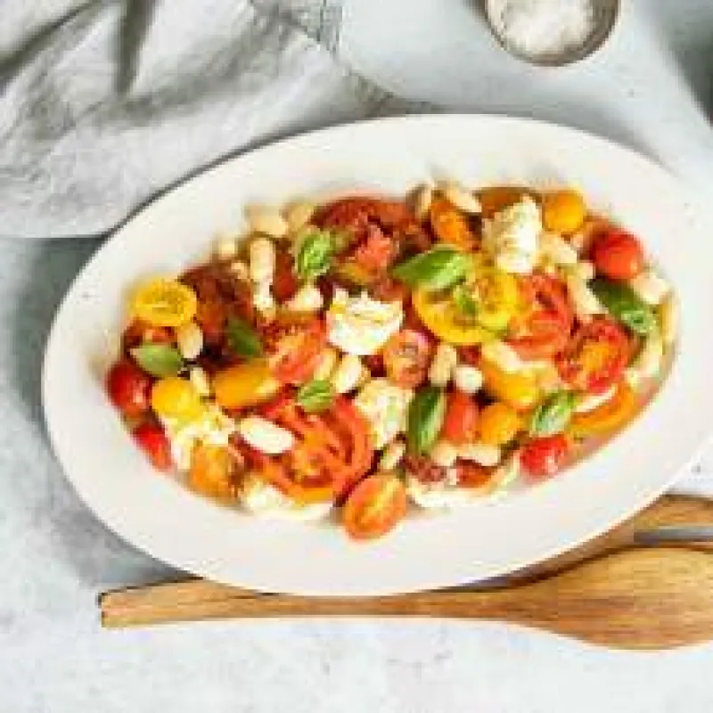 Caprese Salad with White Beans