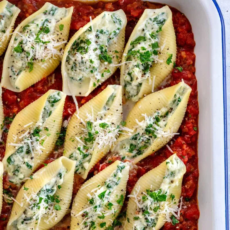 Stuffed Shells with Spinach