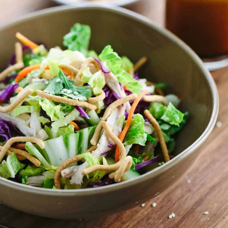 Chinese Chicken Salad with Vinaigrette Dressing