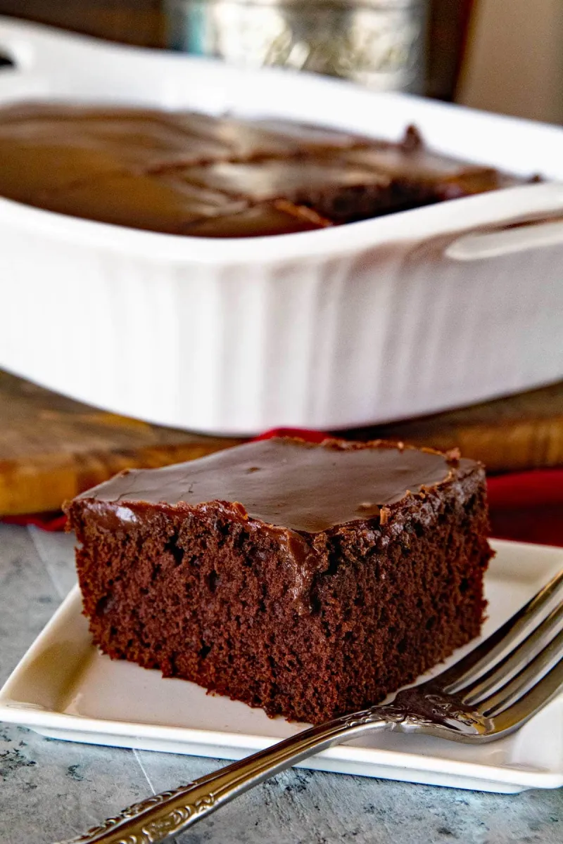 Homemade Chocolate Cake with Chocolate Frosting