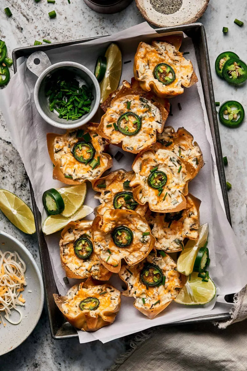 Jalapeño Popper Wonton Cups