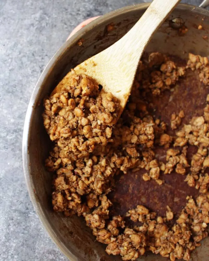 Vegan Crumbled Tempeh Sausage