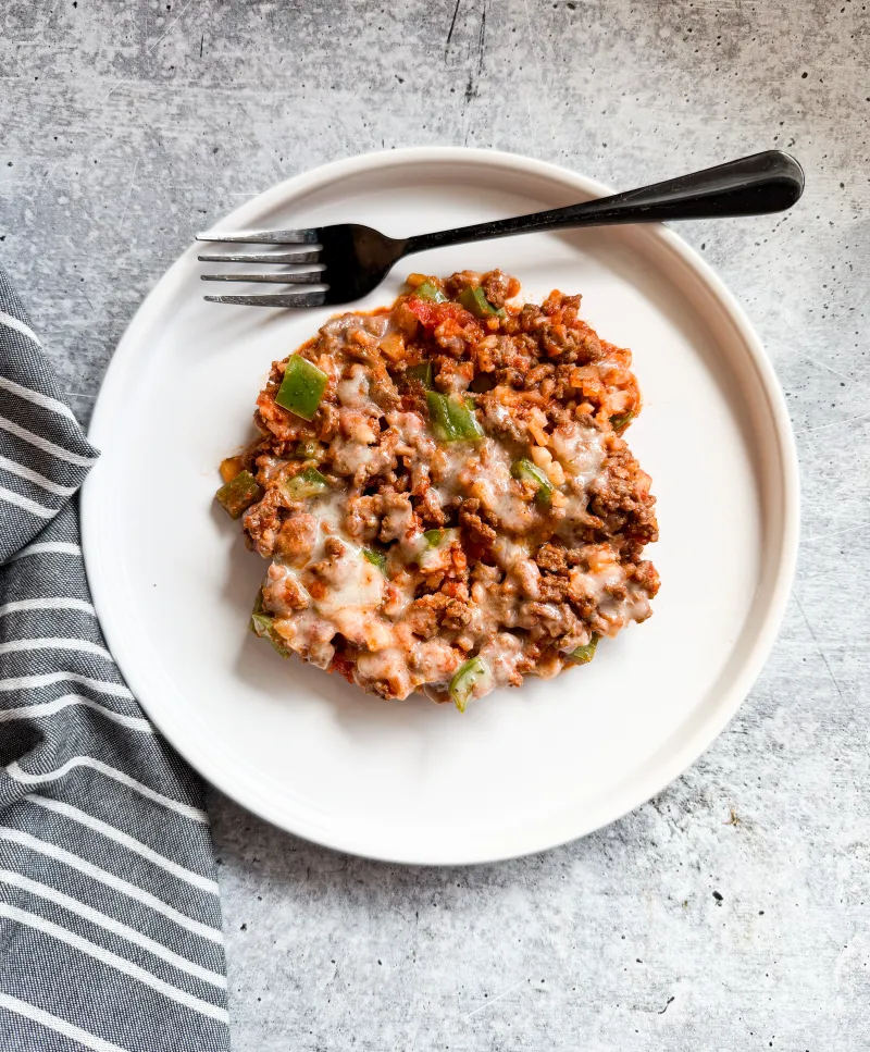 Low Carb Stuffed Pepper Beef Skillet