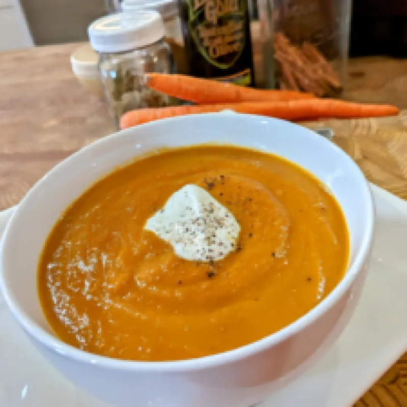 Honey Roasted Carrot and Ginger Soup
