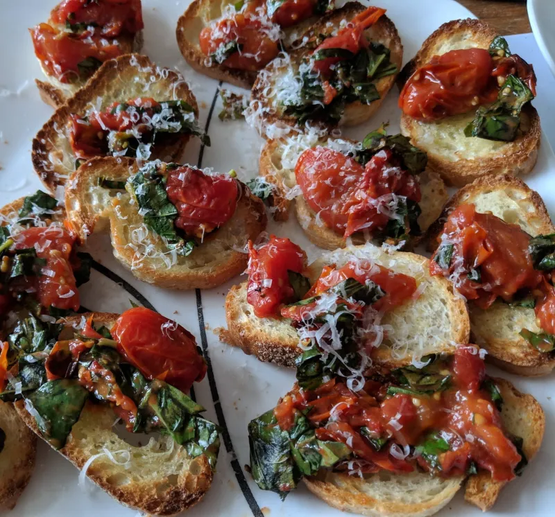 Roasted Cherry Tomato Bruschetta Recipe