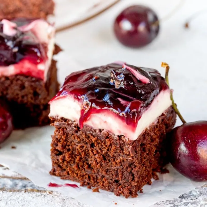Chocolate Cherry Cheesecake Brownies