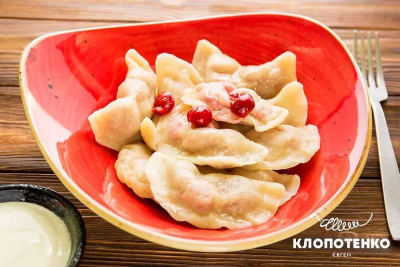 Sour cherry dumplings