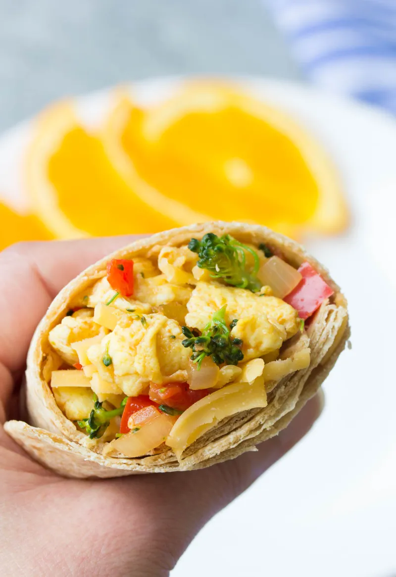 Freezer Vegetable Breakfast Burritos