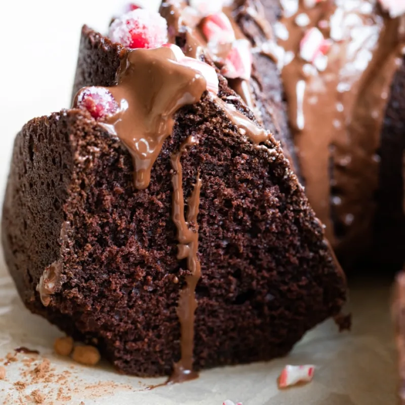 Chocolate Peppermint Bundt Cake