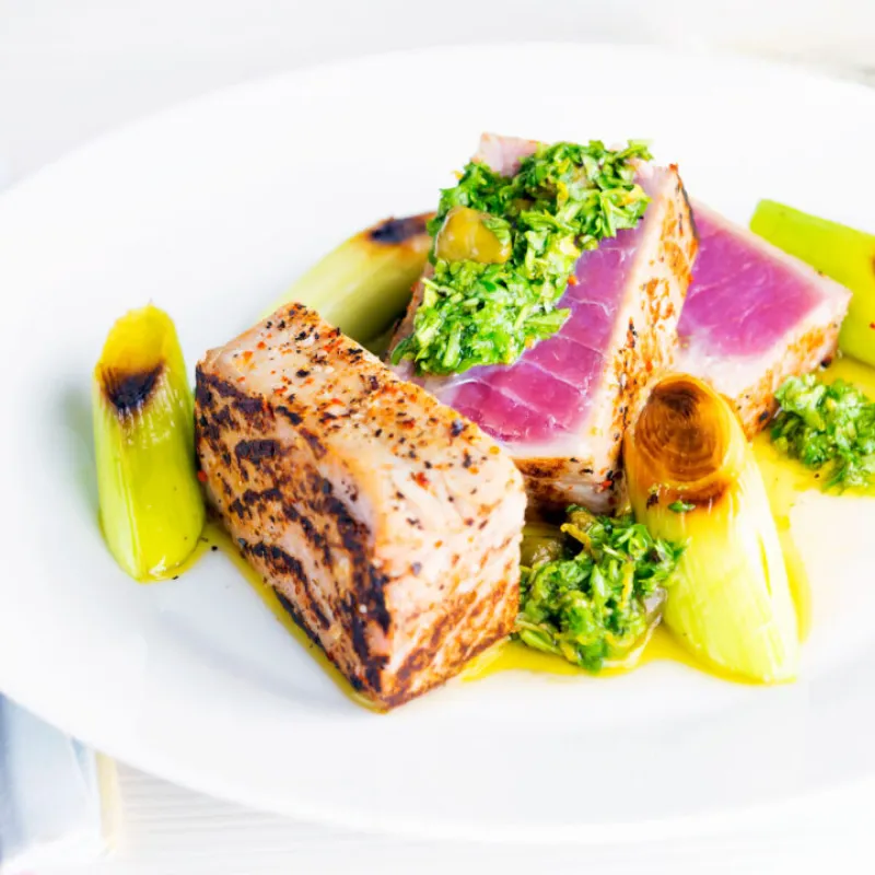 Seared Tuna Steak With Capers, Lemon and Parsley Recipe