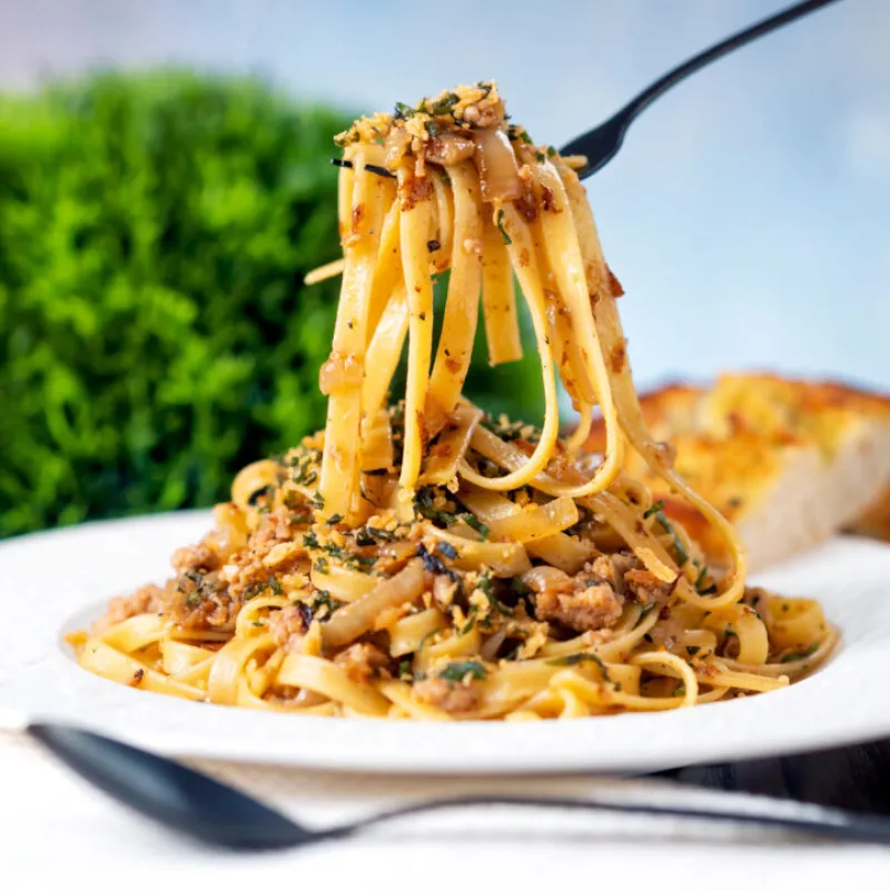 Sage and Onion Chicken Pasta