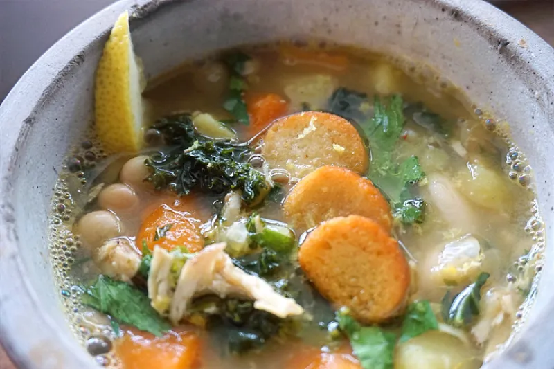 Italian Spicy Chicken Soup Minestrone