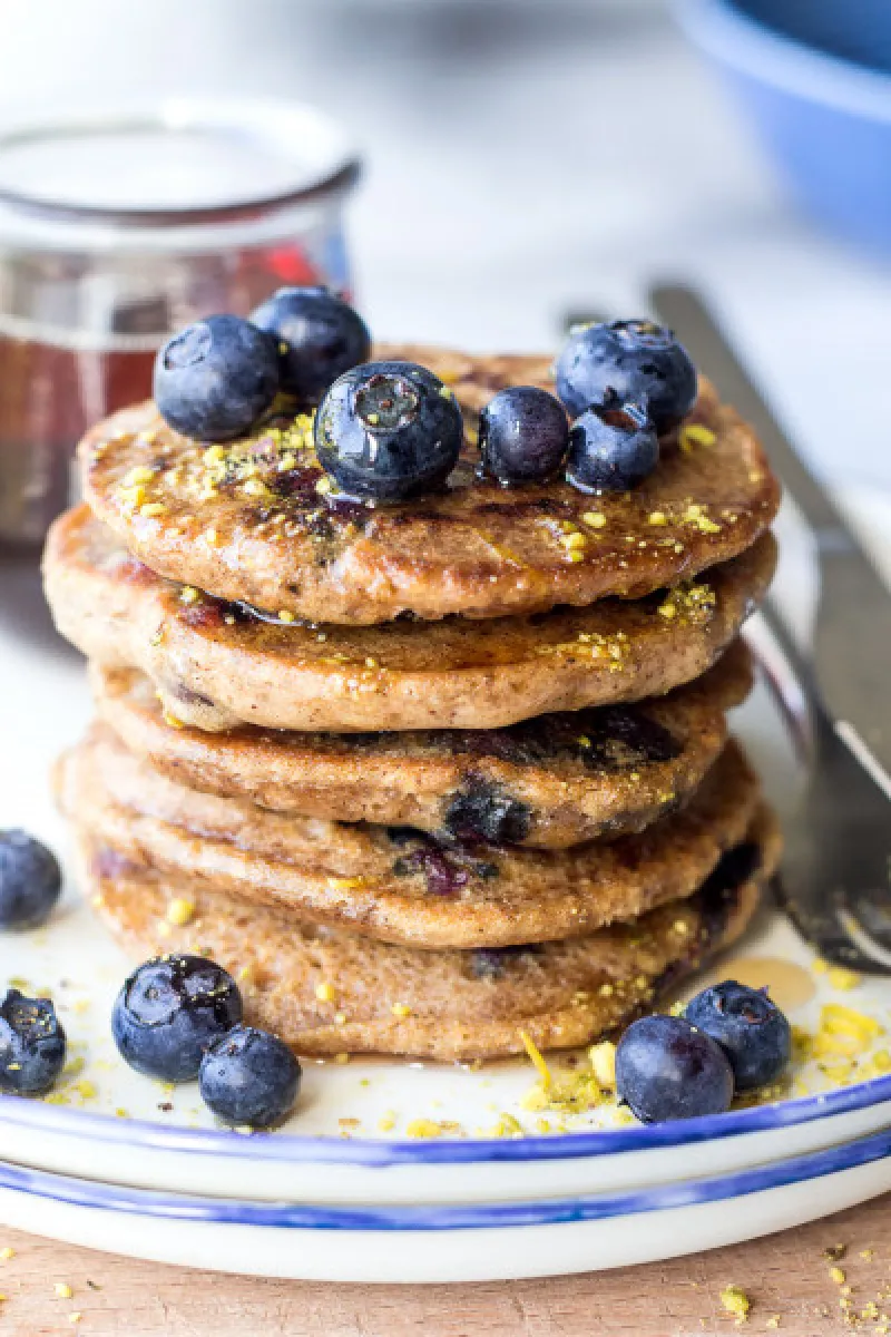 Vegan blueberry pancakes