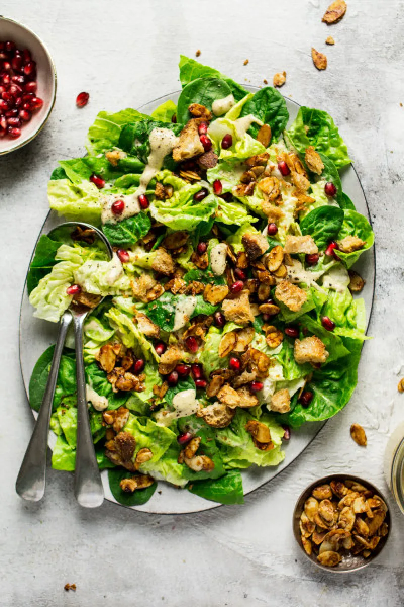 Vegan Caesar salad