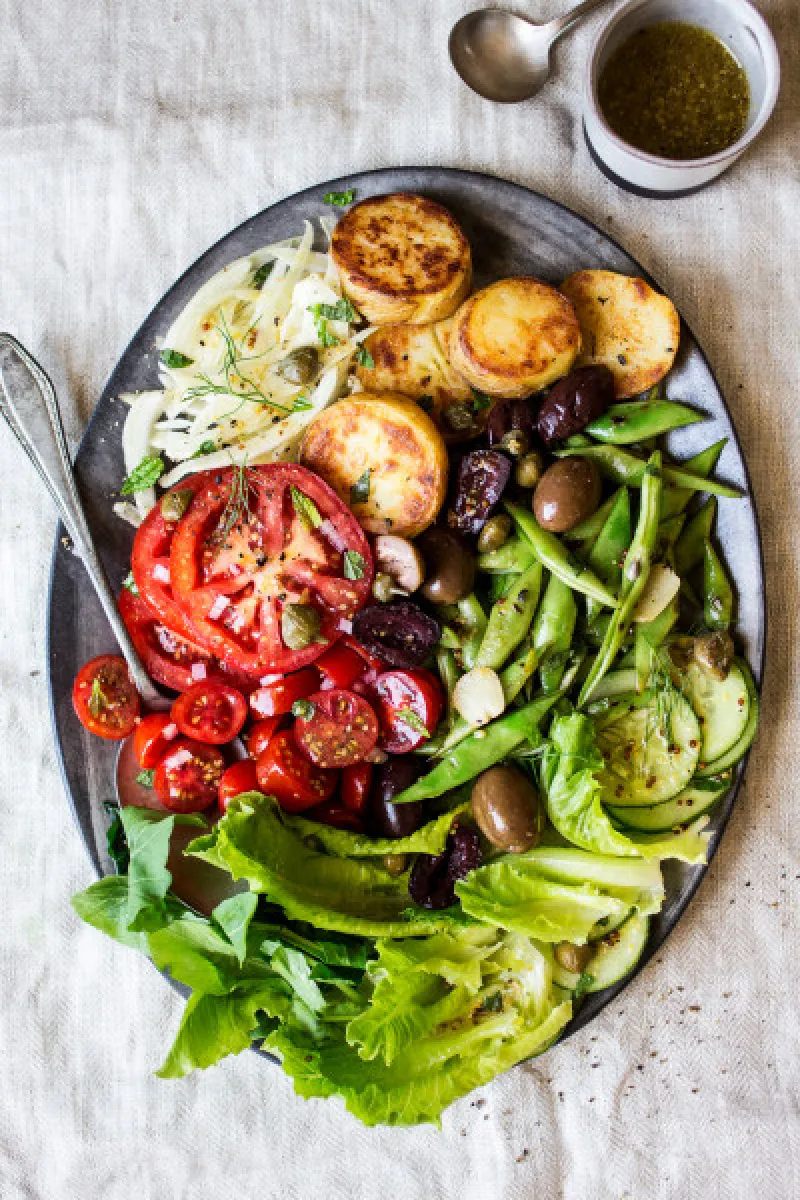 Vegan nicoise salad
