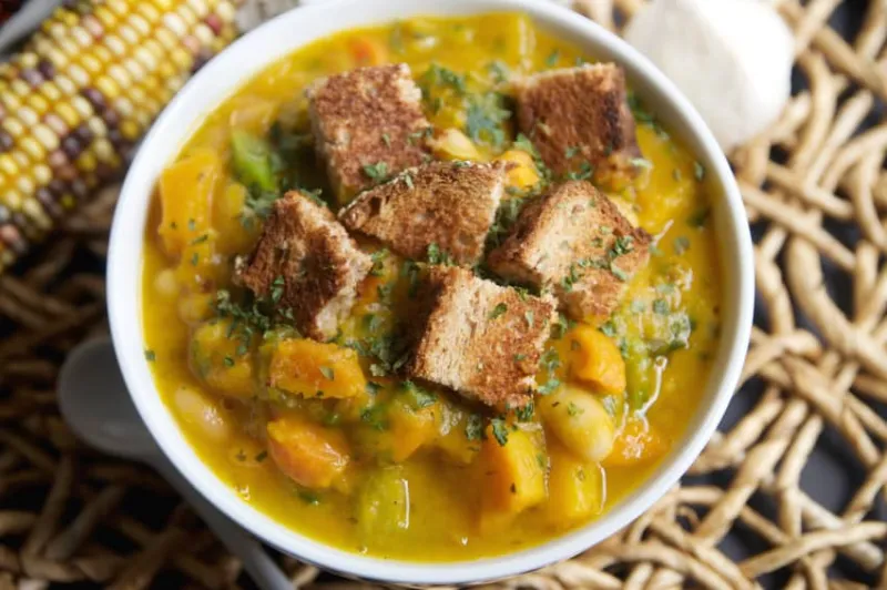 Roasted Butternut Squash White Bean Soup