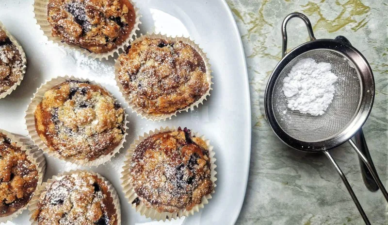 Blueberry Streusel Muffins Recipe (Air Fryer Edition)