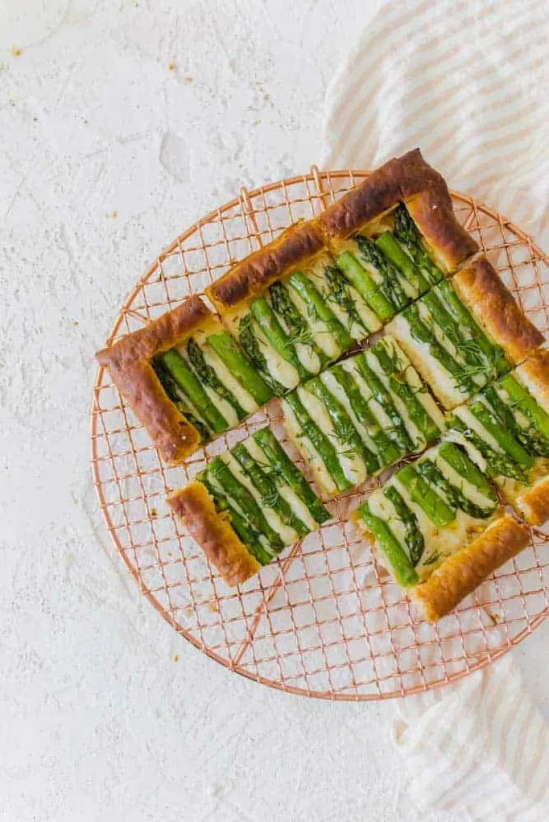 GRUYERE ASPARAGUS TART ON PUFF PASTRY
