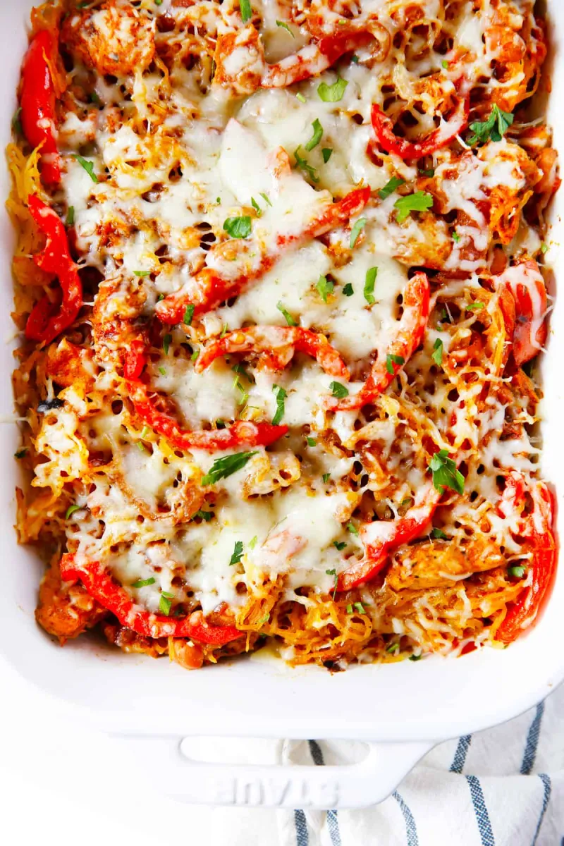 FAJITA SPAGHETTI SQUASH BAKE