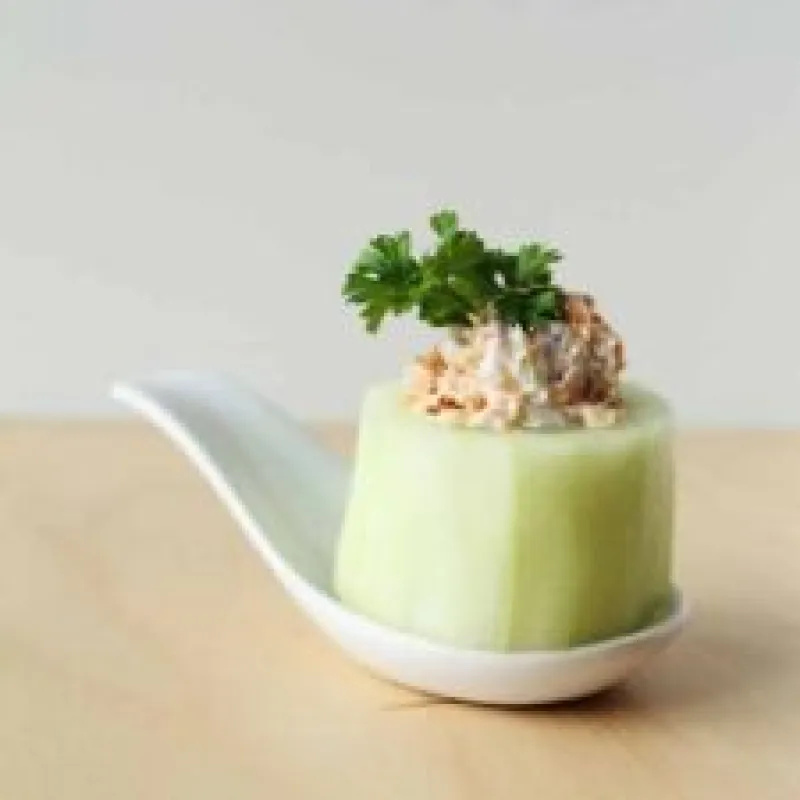 Smoked Salmon Dip in Cucumber Cups