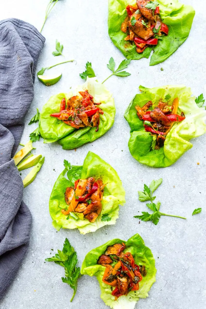 Chili Lime Chicken Lettuce Wraps