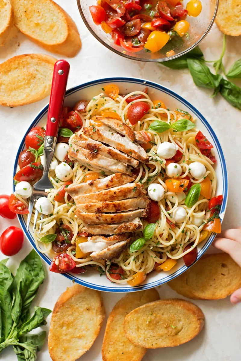 Bruschetta Chicken and Pasta Recipe