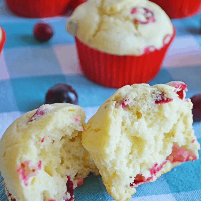 The Best Lemon Cranberry Muffins