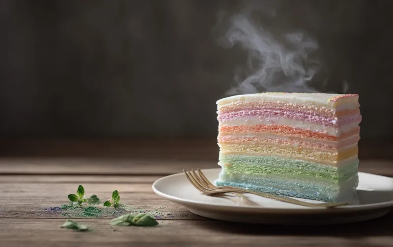 Layered Rice–Tapioca Snack Cake