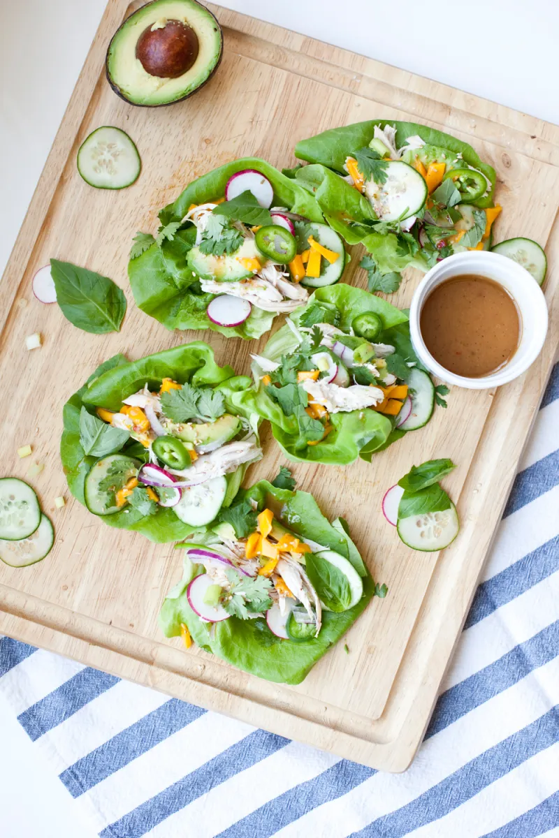 5- Minute Thai Chicken Lettuce Tacos