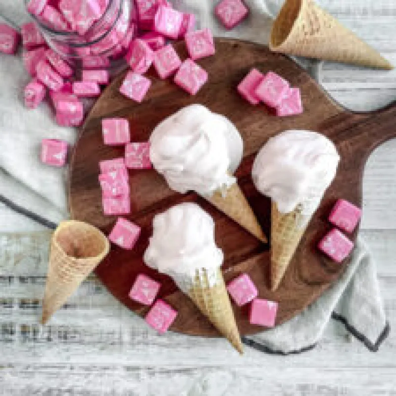 Pink Starburst Ice Cream