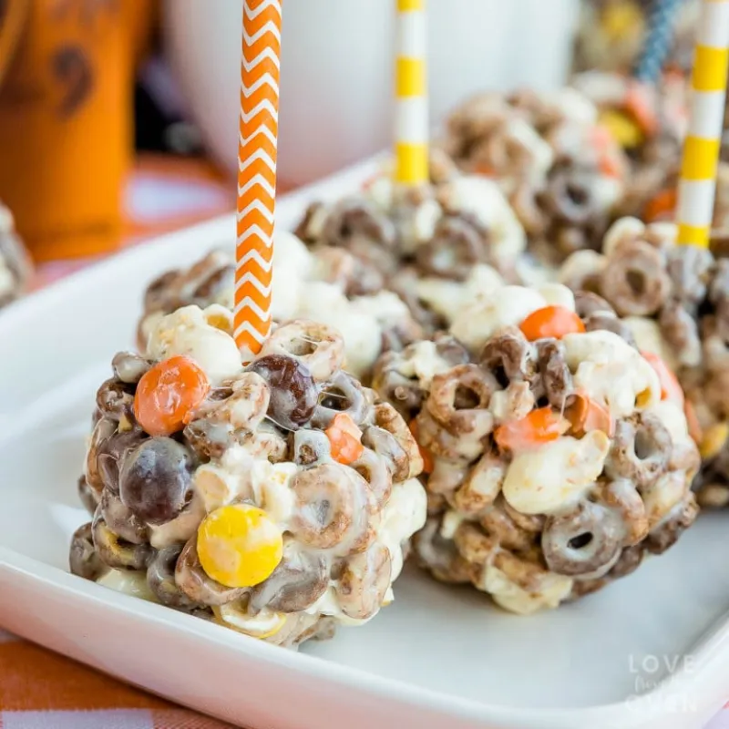 Chocolate Peanut Butter Cheerios Popcorn Balls
