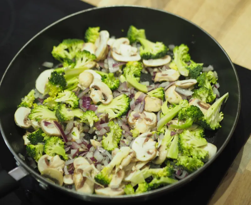 Mushroom and Broccoli Tofu Quiche