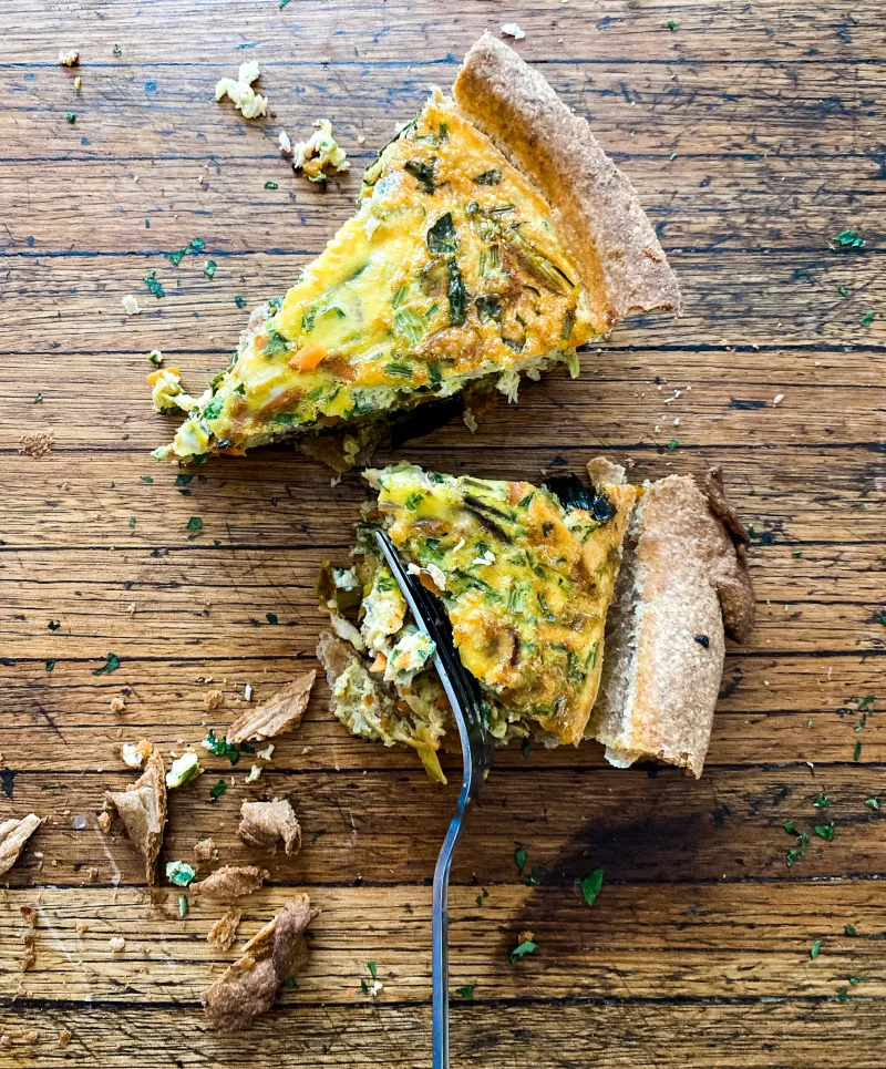 Salmon and Leek Quiche