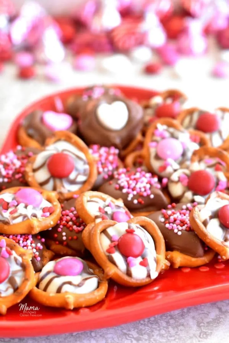 Gluten-Free Chocolate Covered Pretzels for Valentine's Day