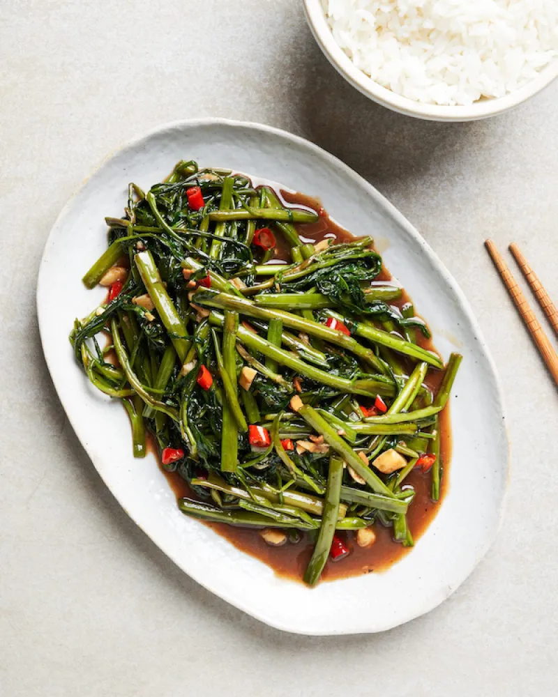 Thai Morning Glory Stir-Fry (Pad Pak Boong Fai Dang) | Marion's Kitchen