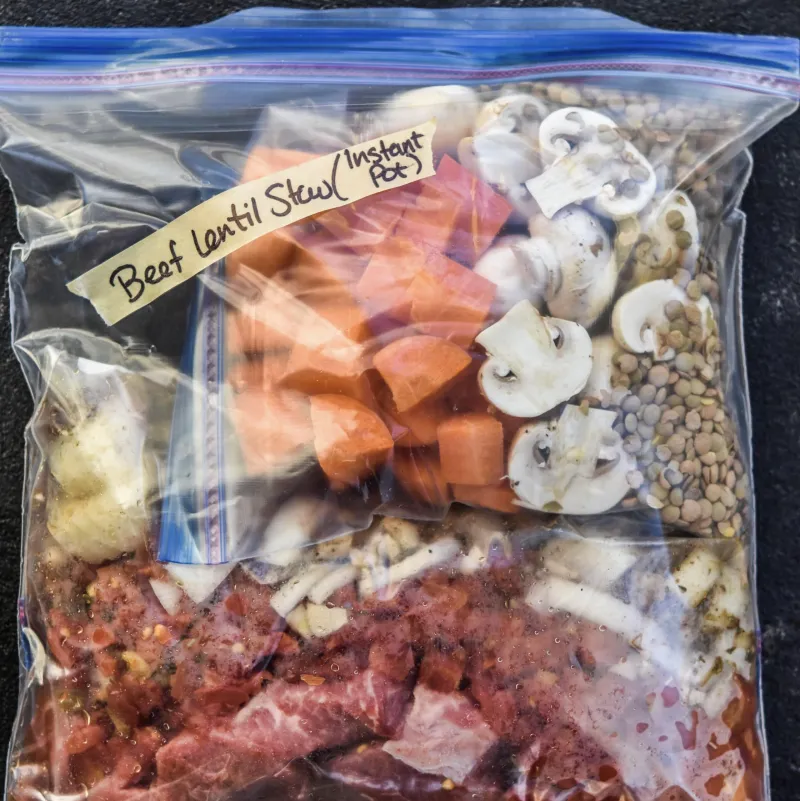 {Prep Ahead} Spicy Instant Pot Beef & Lentil Stew