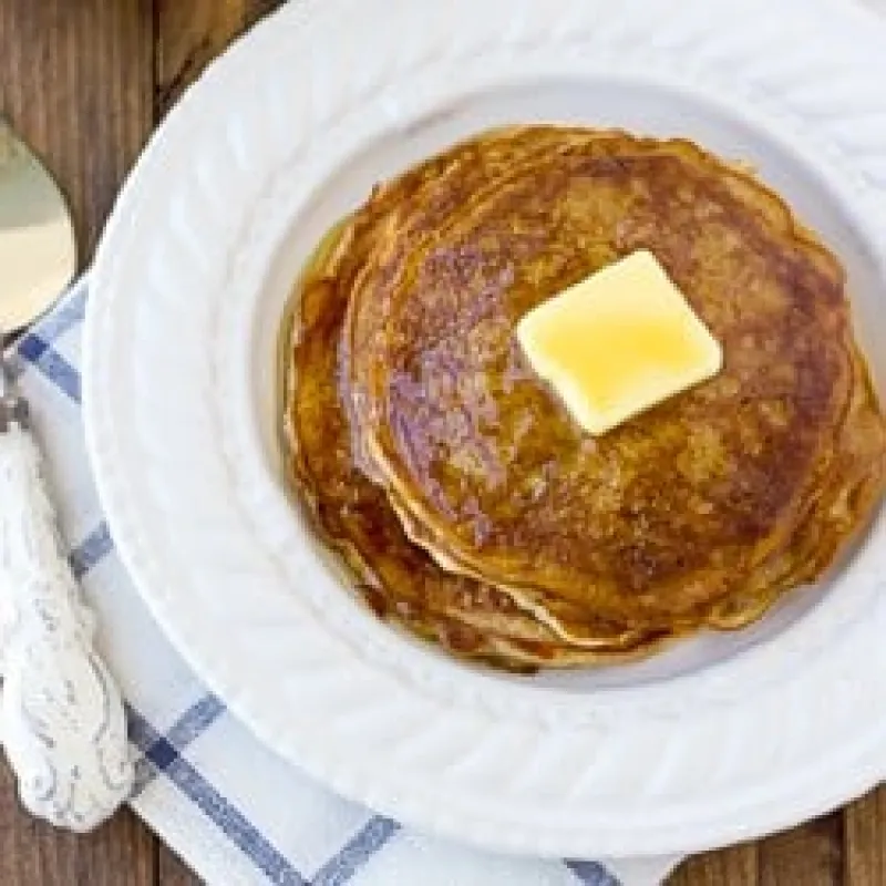 Overnight Gluten-Free Oatmeal Cinnamon Pancakes {Dairy-Free}
