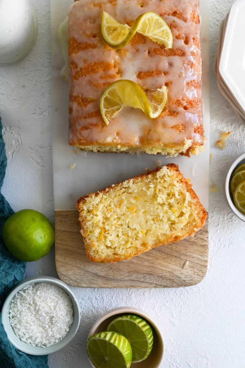 Coconut lime zucchini cake