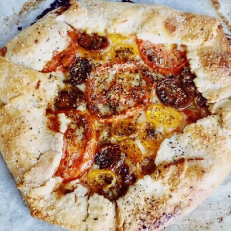 Tomato Galette with Parmesan Crust