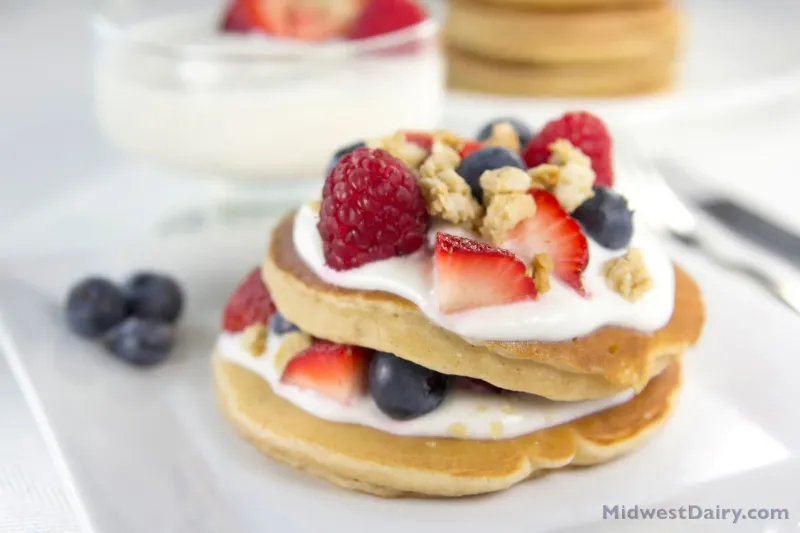 Berry Yogurt Parfait Pancakes