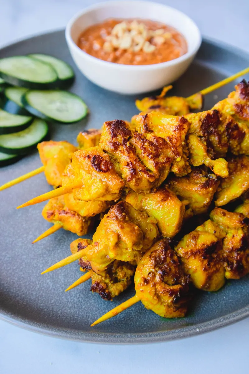Grilled Thai Chicken Satay Skewers