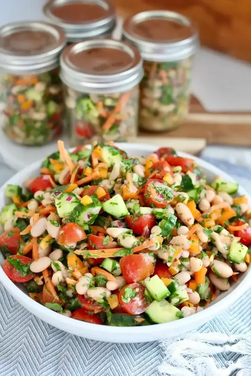 High Fiber White Bean Chimichurri Salad
