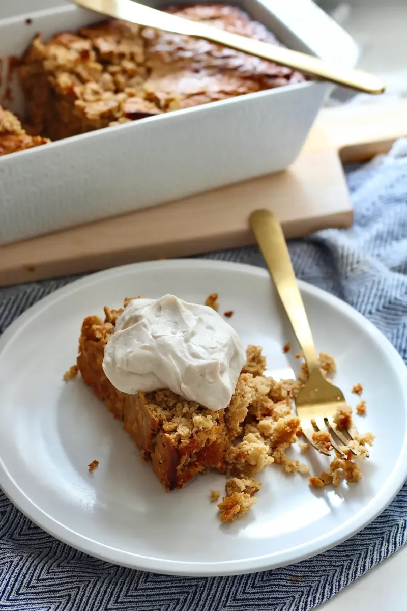 High Protein Cinnamon Oatmeal Bake