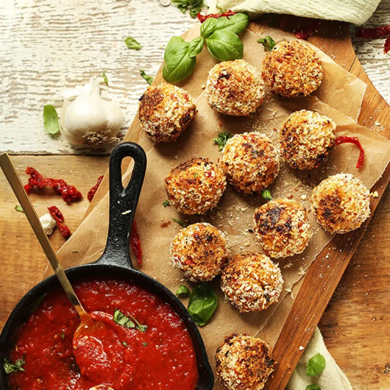Sun-Dried Tomato & Basil Arancini (Vegan)